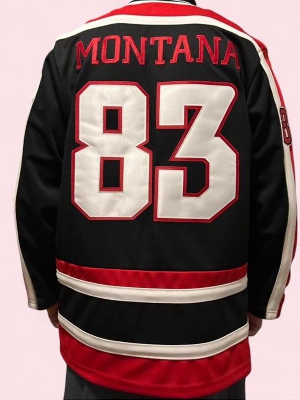 Supreme Red White Black Script Patch Jacket
